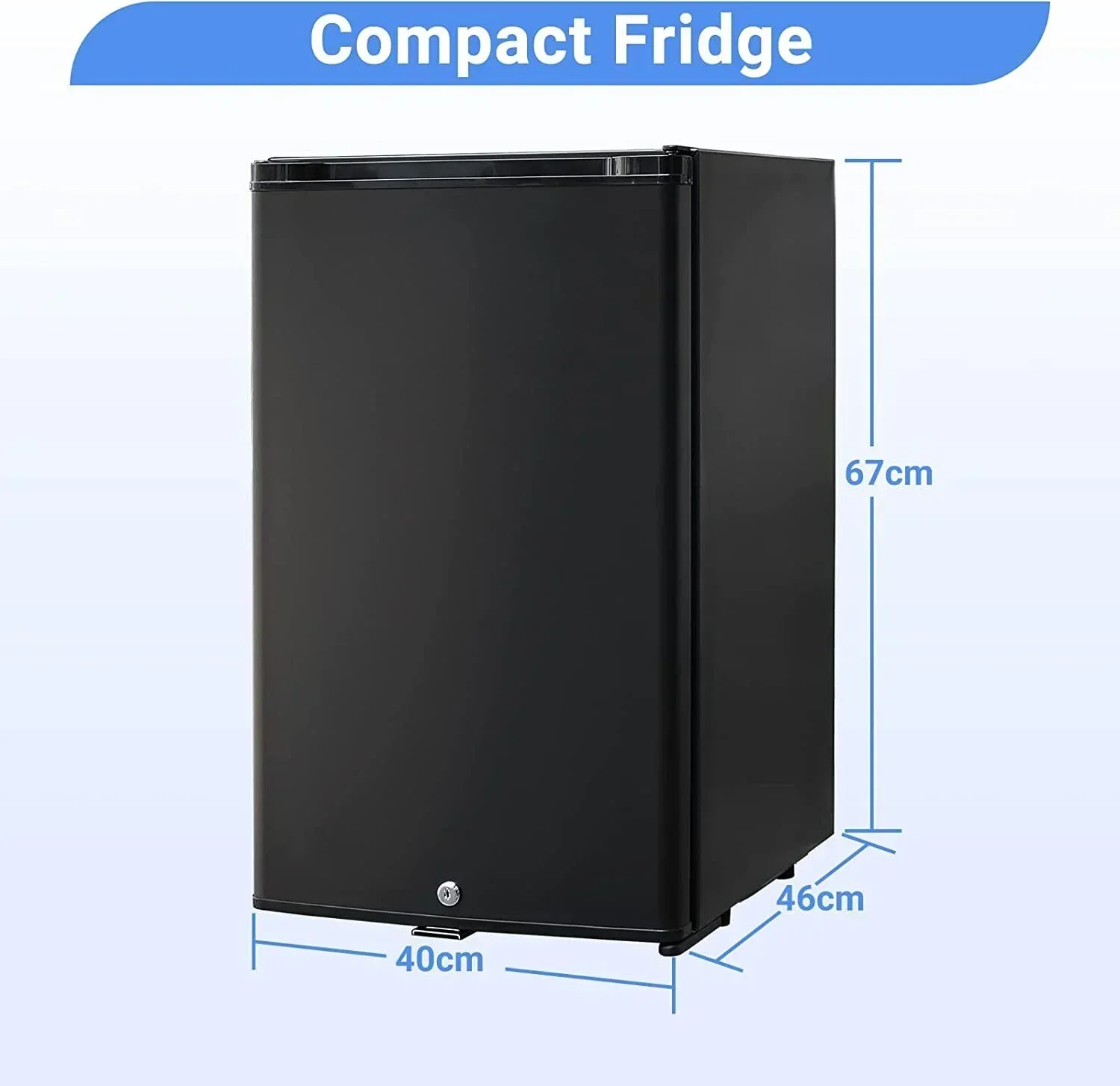 SMETA 1.7 Cu Ft Portable Absorption Mini Fridge With Lock - Image 3