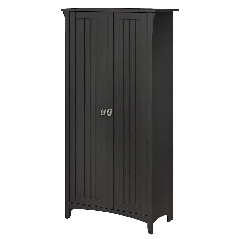 Tall Freestanding Storage Cabinet With Doors And 5 Shelves - Image 10