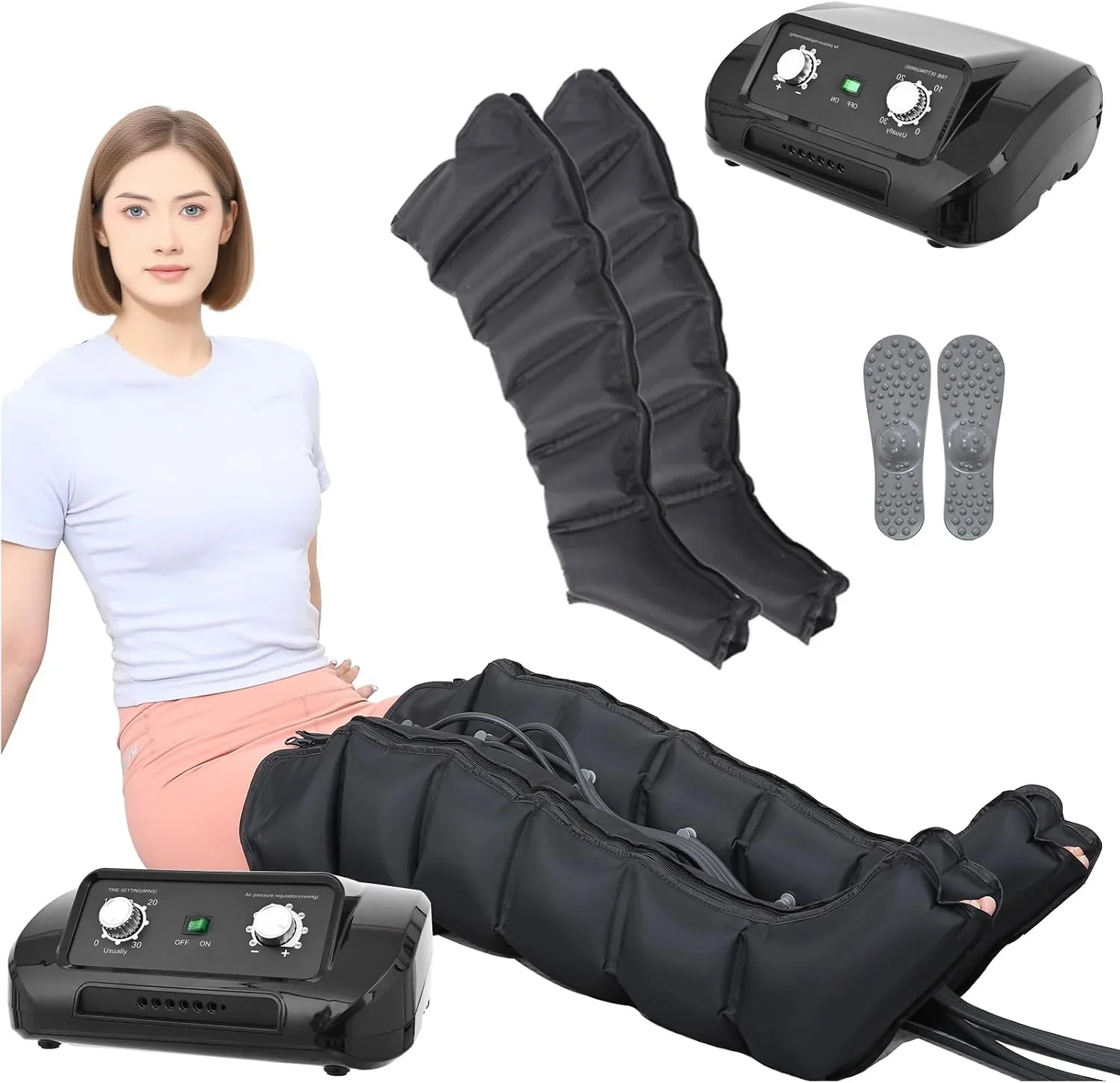 Generic 6-Chamber Compression Massage Boots For Legs, Abdomen And Arms - 1 - Image 8