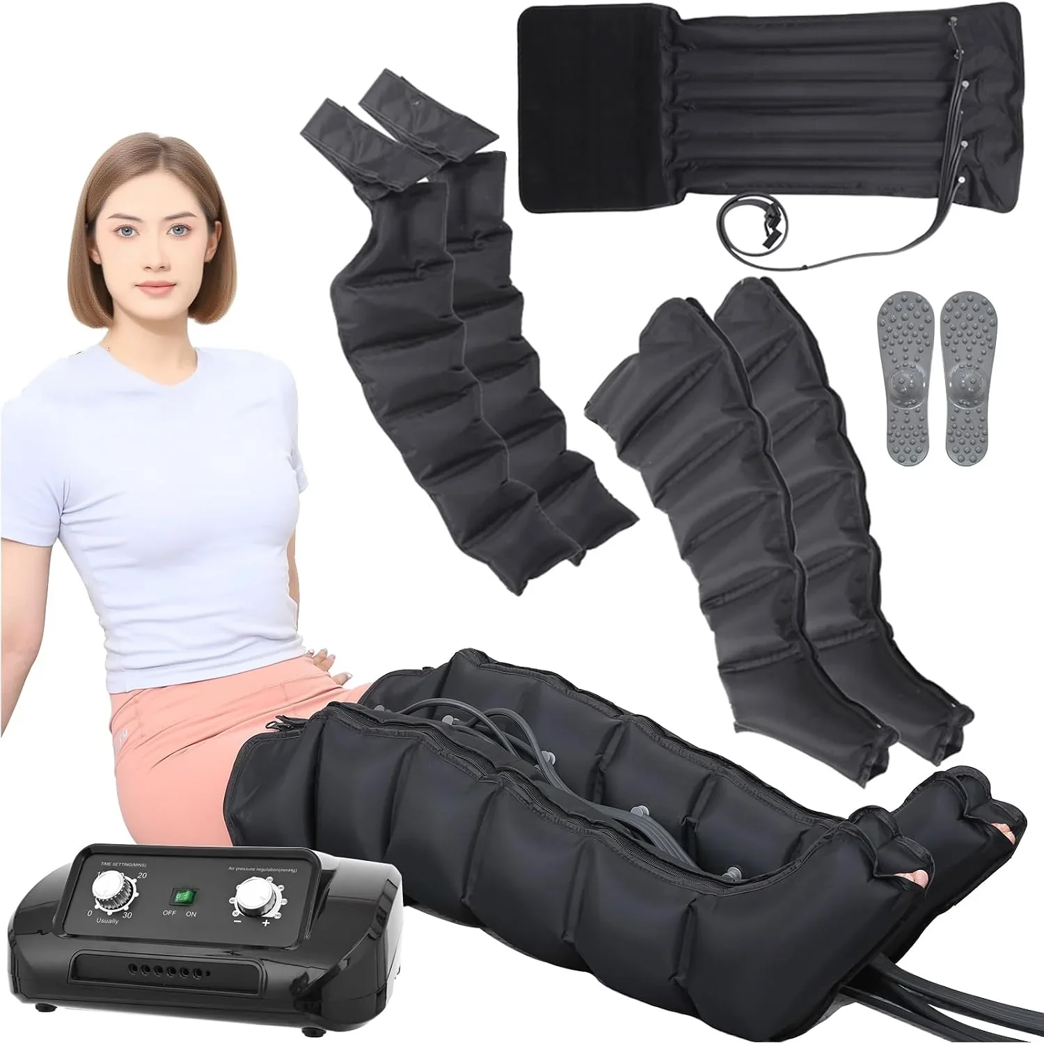 Generic 6-Chamber Compression Massage Boots For Legs, Abdomen And Arms - 1