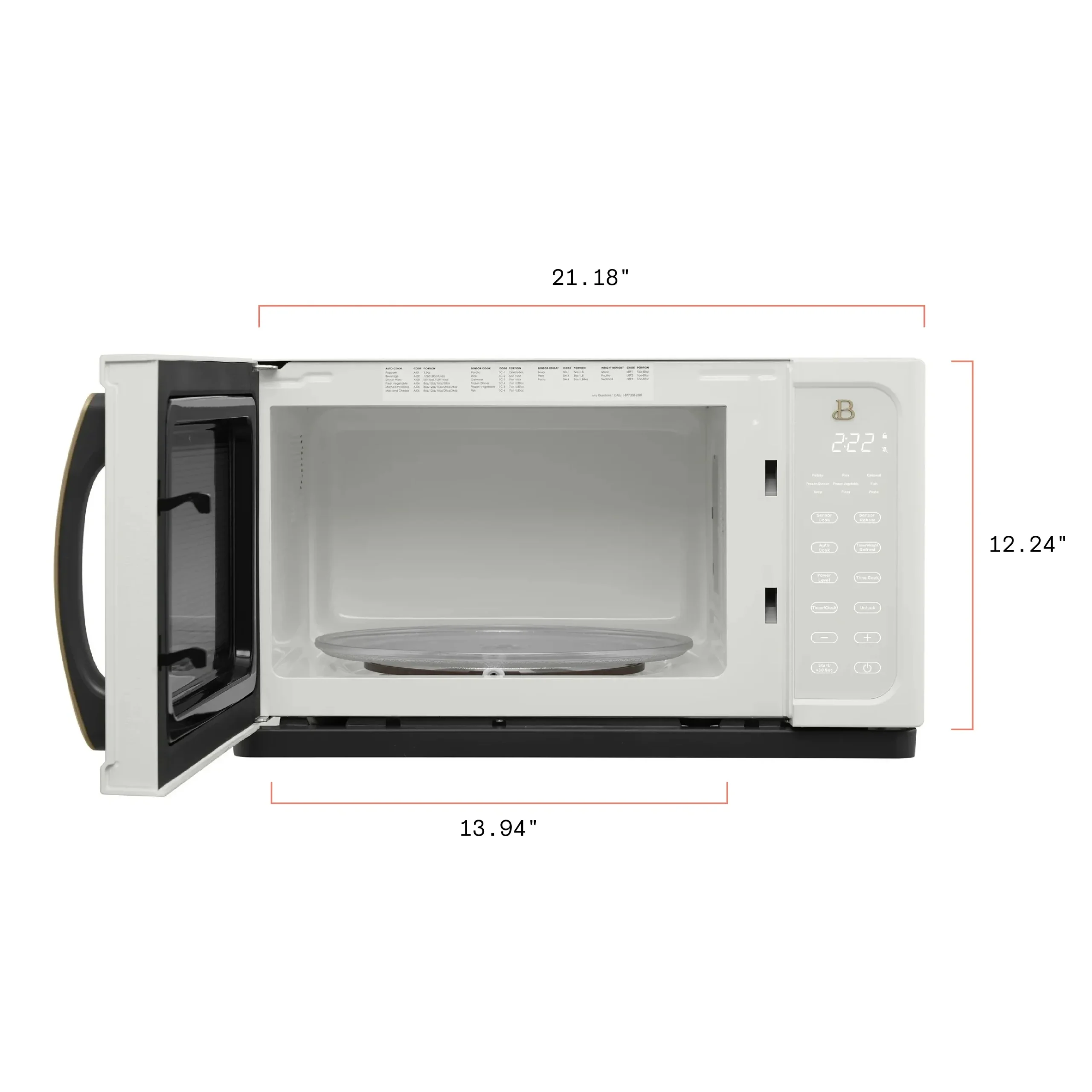 Beautiful 1.1 Cu ft 1000 Watt Sensor Microwave Oven, White Icing - BFCMS811WEST10 - Image 5