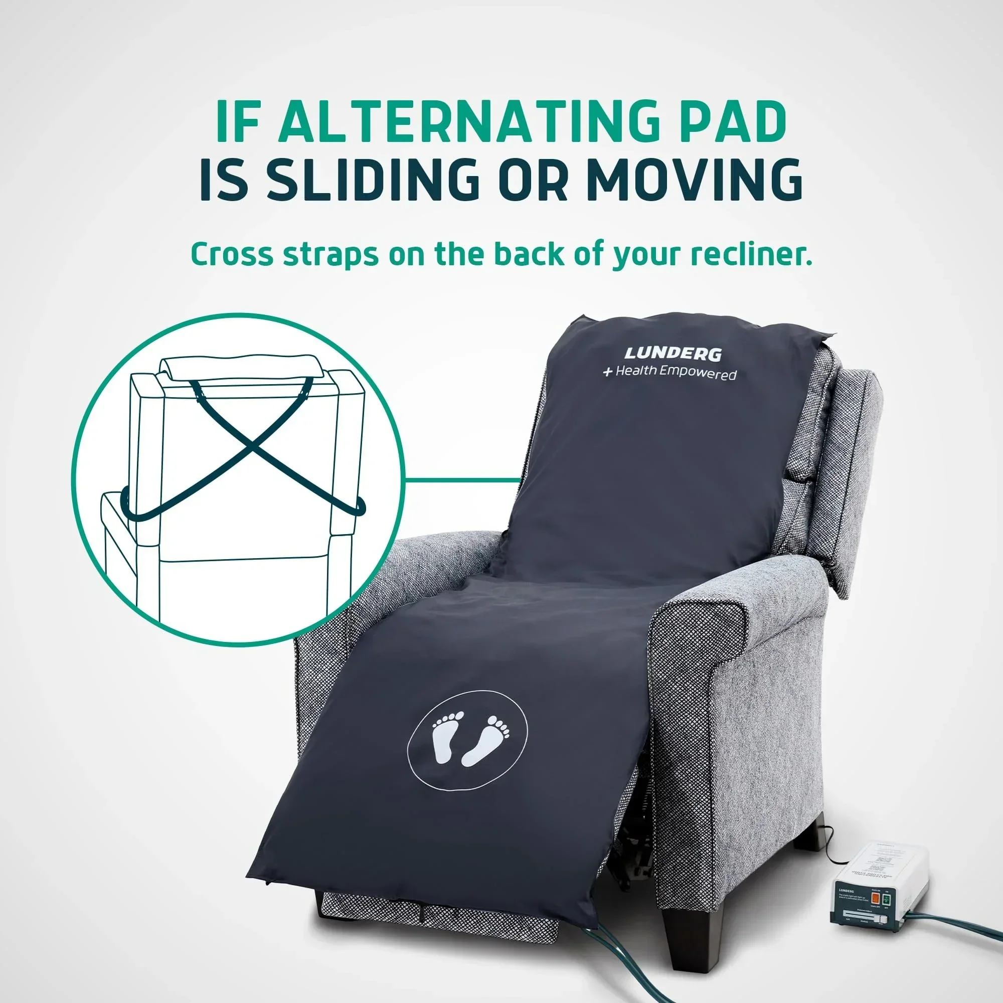 Lunderg Alternating Air Pressure Pad For Recliner Chair With Quiet Pump - Image 7