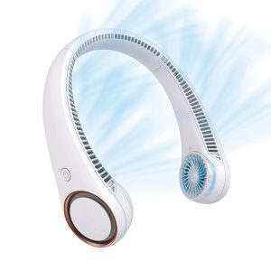 cIVPOWER Portable Neck Fan,Hands Free Bladeless Fan, Cooling Personal Fan,3 Speeds Adjustment,78 Air Outlet,Headphone Design,Rechargeable,USB