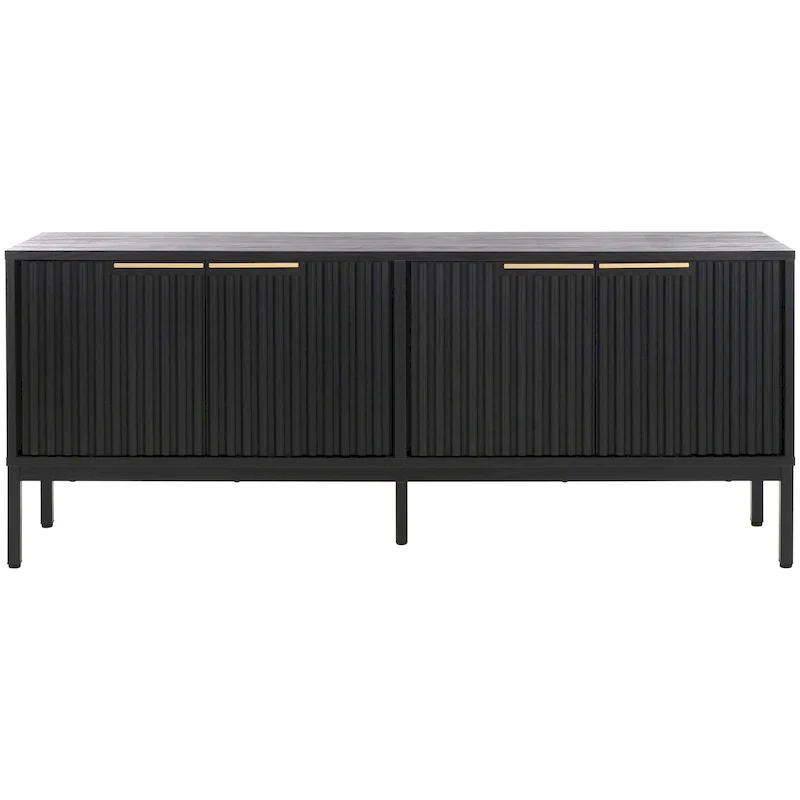SAFAVIEH Deandra 4-Door Media Stand for Entertainment - Accommodates Up to 65-Inch Flat Screen TV - Dimensions: 60.8" W x 17.7" D x 24.6" H - Image 8