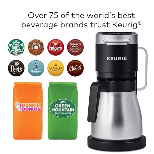 Keurig Single Serve & Carafe Coffee Maker, 60 oz Water Reservoir, 12-Cup Thermal Carafe - K-Duo Plus - Image 4