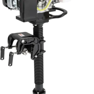 4 Stroke 4HP Outboard Motor, 4 Stroke 55CC Jet Pump Boat Engine w/Wind Cooling CDI System for Rubber Boats, Wooden Boats, Fishing Boats, etc, 5500 rpm
