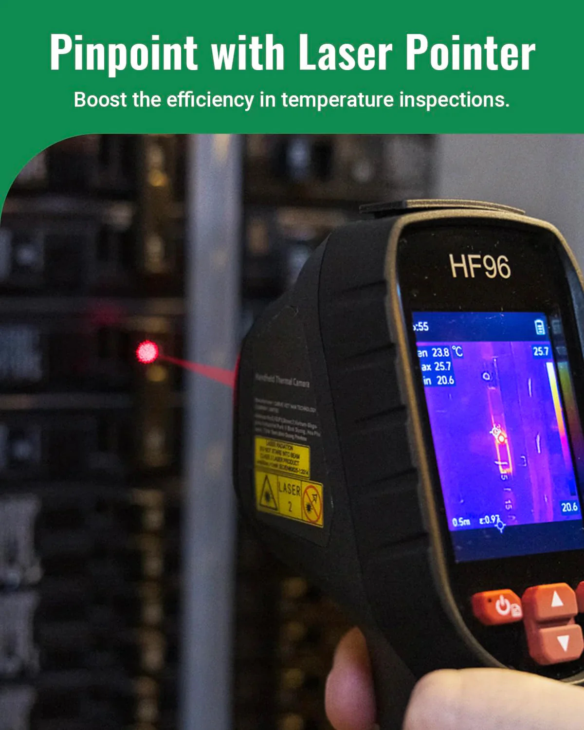 Thermal Camera, Super Resolution 240 x 240, Thermal Imaging Camera with Laser Pointer, 96 x 96 IR Resolution, 25 HZ Infrared Camera,-4°F to 1022°F, 50°FOV, 8h Battery Life Thermal Imager - Image 5