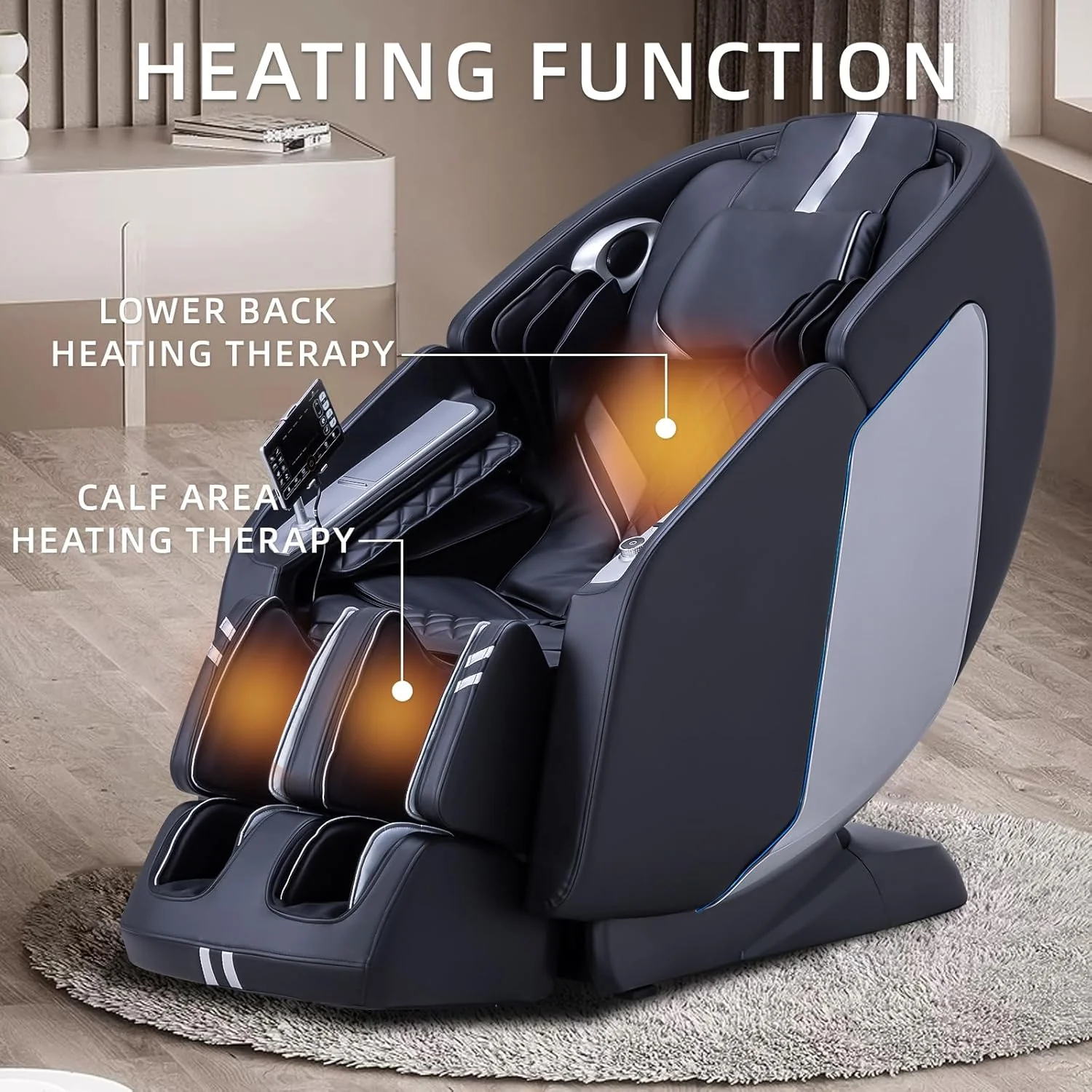 MassaMAX 4D Full Body Massage Chair With Zero Gravity, 15 Modes, Black - MT398 - Image 5