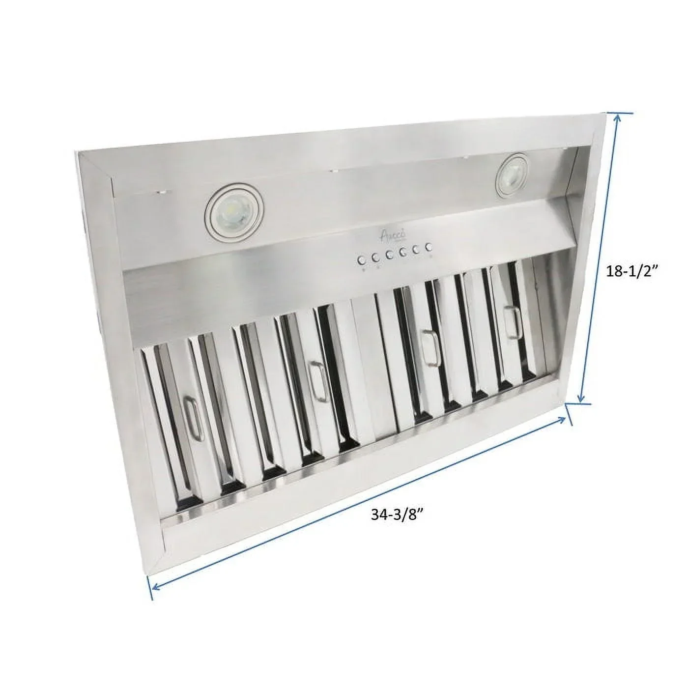 Awoco Built-In Stainless Steel Range Hood Insert, 36'W 18-1/2'D, 4 Speeds - RH-BQ-X36 - Image 2