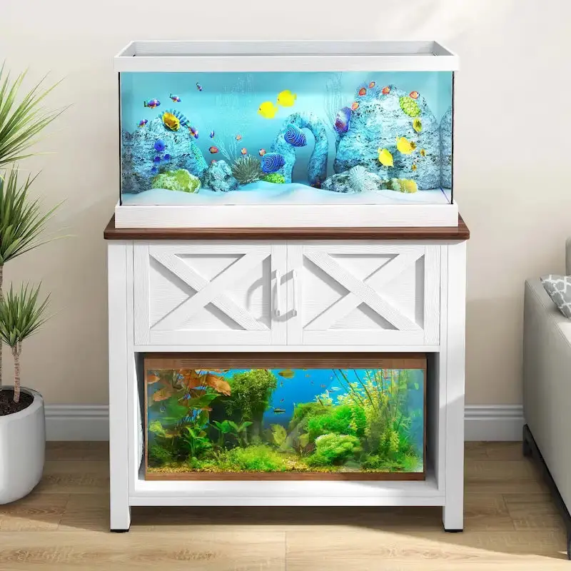 Moasis Aquarium Stand Cabinet For 40-50 Gallon Fish Tanks With Built-In Power Outlets - Image 3