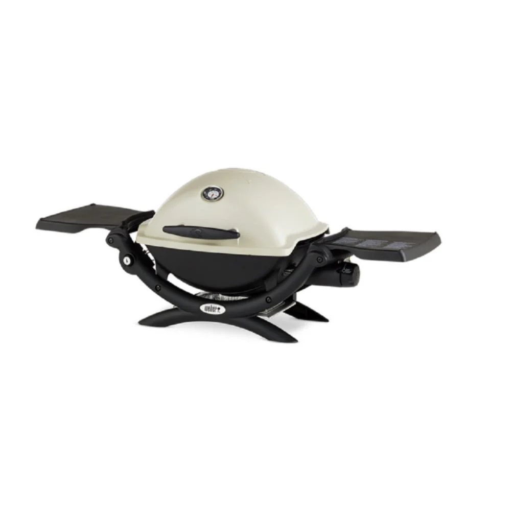 Weber Q1200 Liquid Propane Grill (Titanium) with Portable Cart Bundle - Image 6