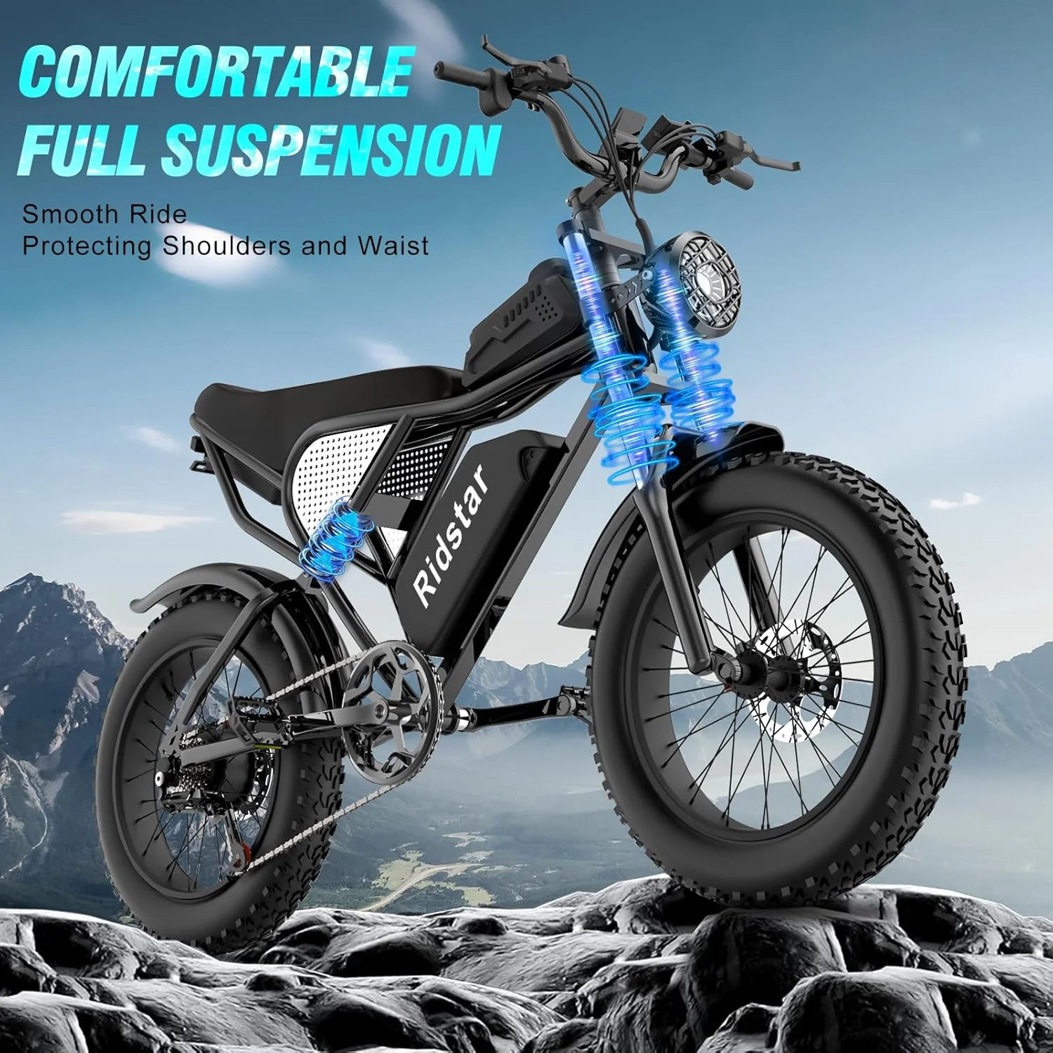 Electric Bike Q20, 2000W, 37Mph, 20" Fat Tires - Image 7