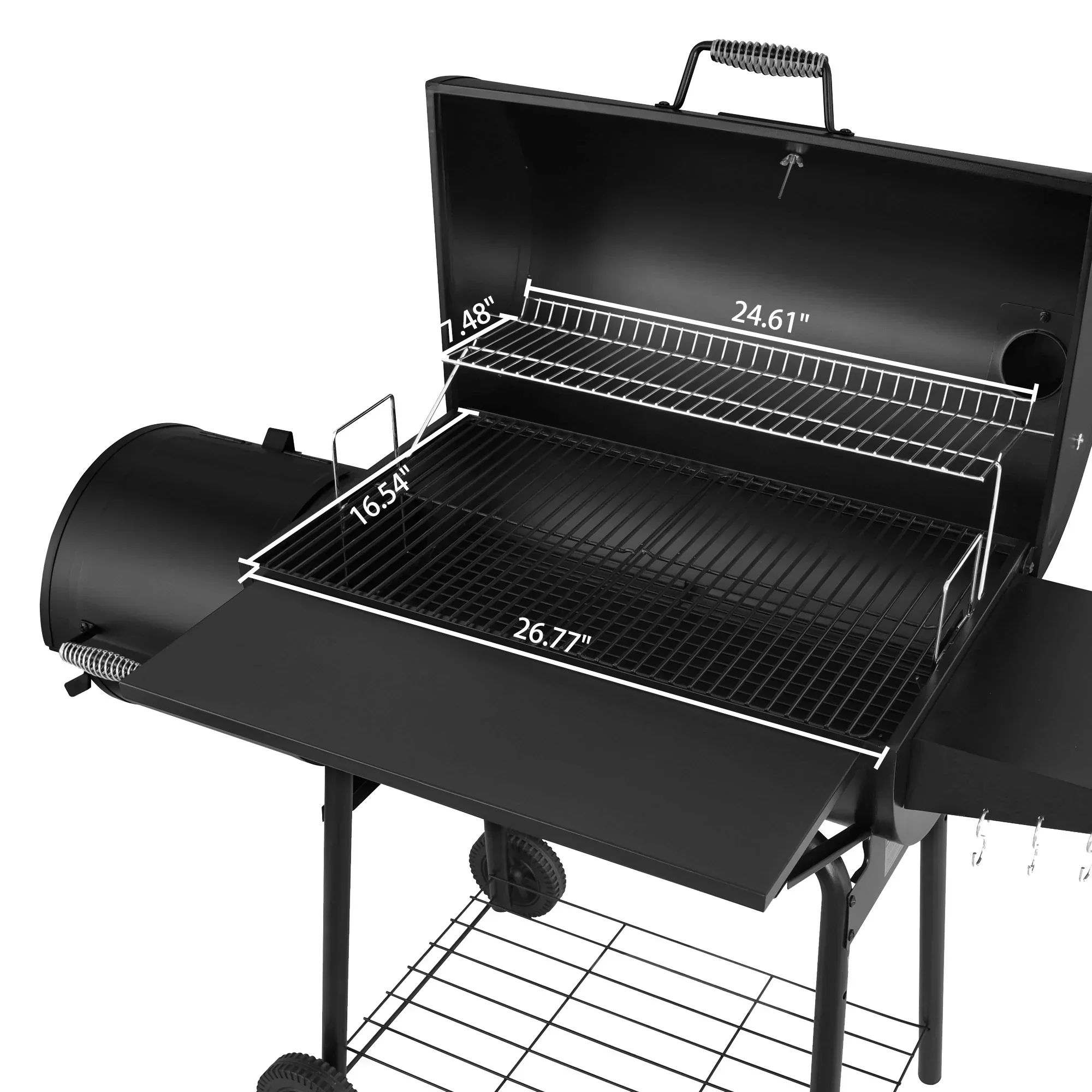 30 CC1830S Steel Charcoal Grill with Offset Smoker - Image 3