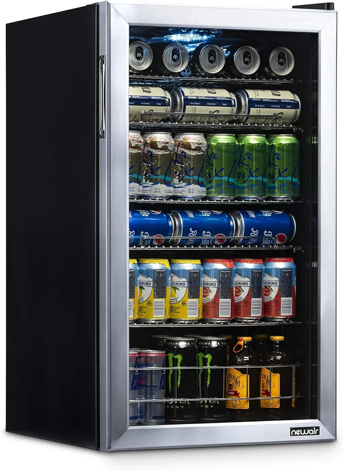 NewAir Beverage Refrigerator Cooler, 126 Cans, Stainless Steel, Right Hinge Glass Door - AB-1200 - Image 12