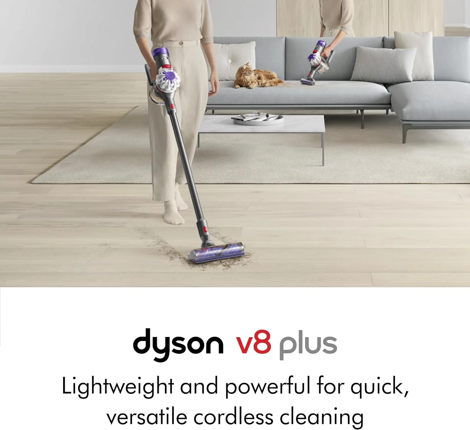 Dyson Cordless Stick Vacuum Cleaner, 0.14 Gallons, Silver/Nickel - V8 SV25 - Image 21