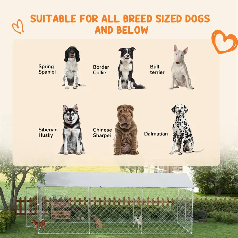 PawHut Outdoor Dog Kennel With Waterproof Roof, 19.7 x 7.5 x 7.5 in - Image 3