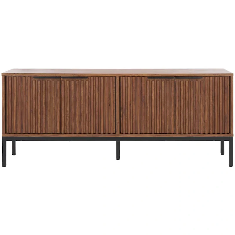 SAFAVIEH Deandra 4-Door Media Stand for Entertainment - Accommodates Up to 65-Inch Flat Screen TV - Dimensions: 60.8" W x 17.7" D x 24.6" H - Image 11