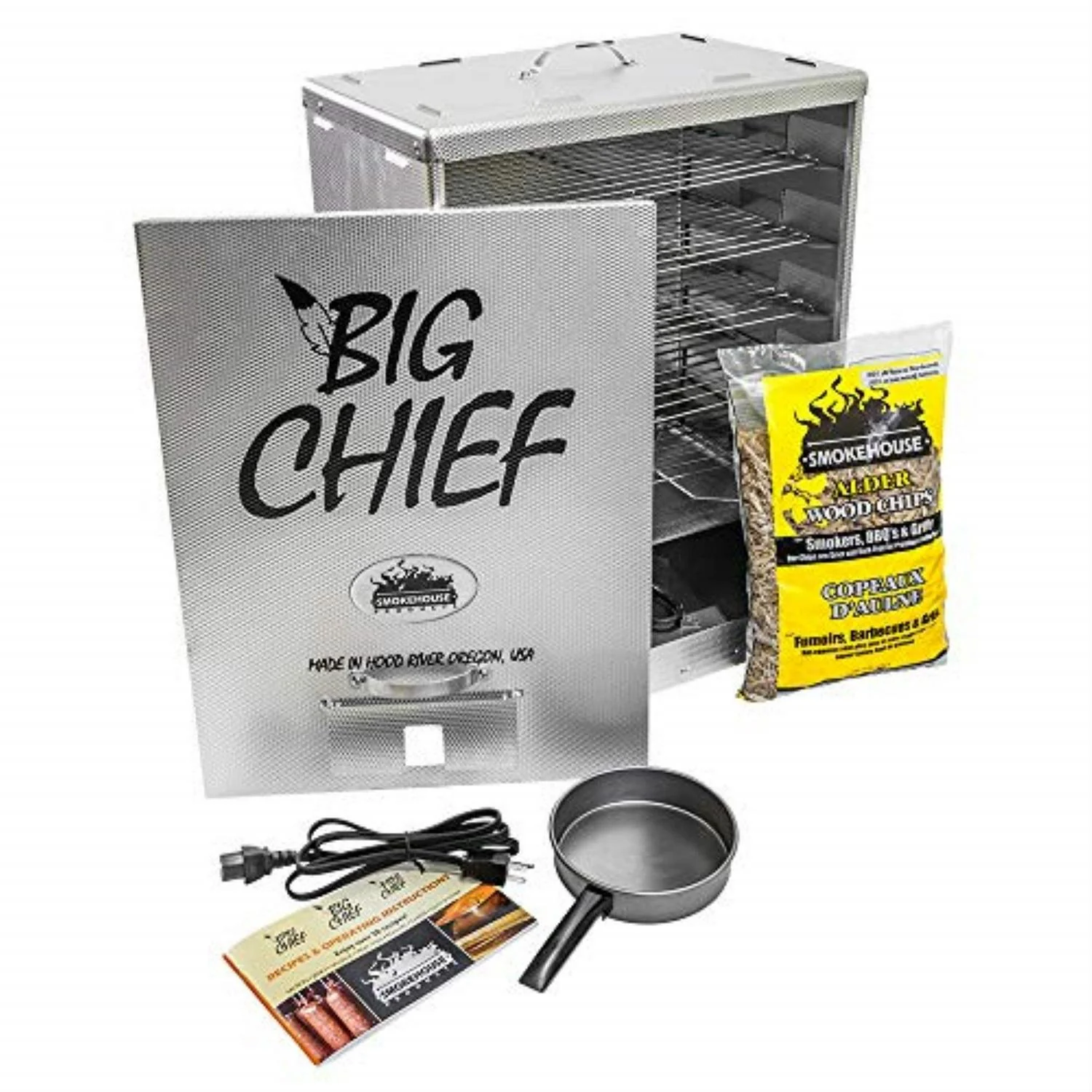 Smokehouse Big Chief Electric Smoker, Front Load, 846 sq in Cooking Area, Aluminum, Outdoor Cooker