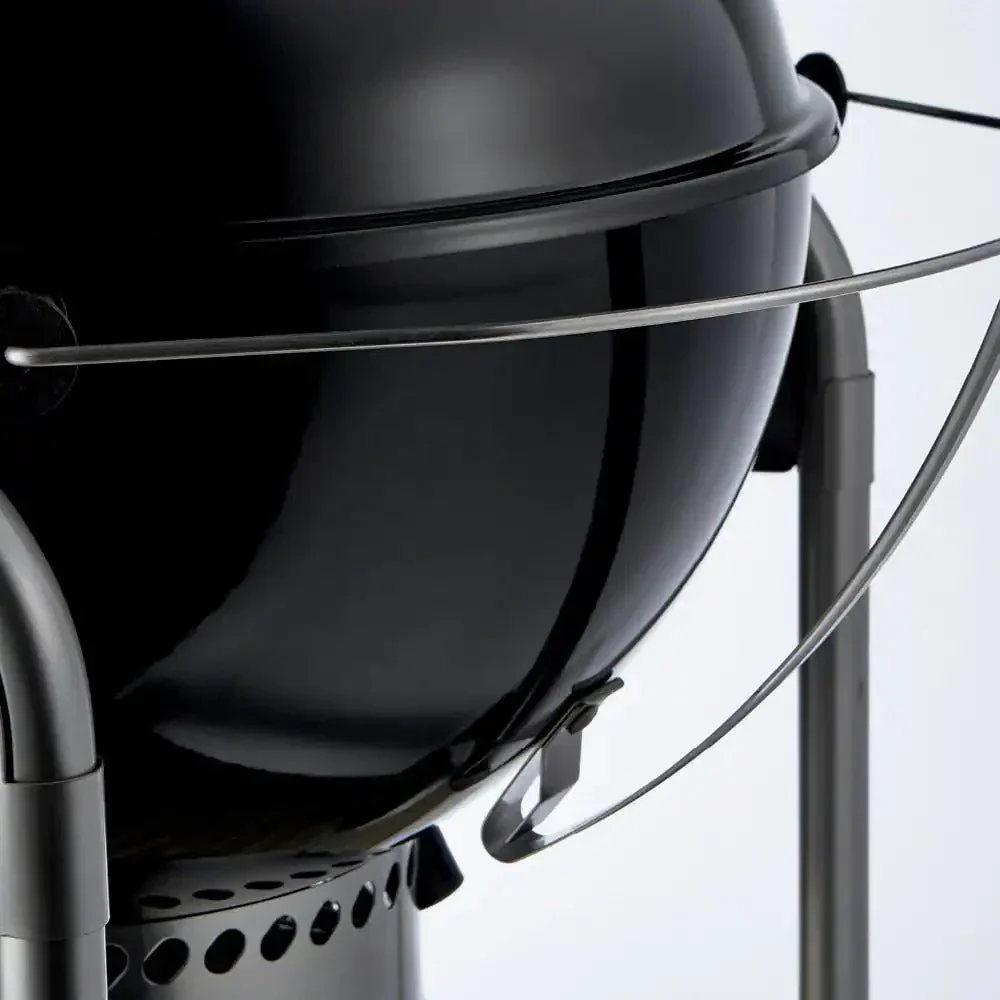 22 in. Performer Charcoal Grill in Black with Built-In Thermometer and Storage Rack - Image 6