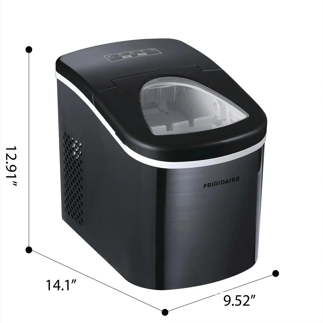 Frigidaire Portable Self-Cleaning Ice Maker, Black Stainless Steel - EFIC117-Ssblack_Sc - Image 2