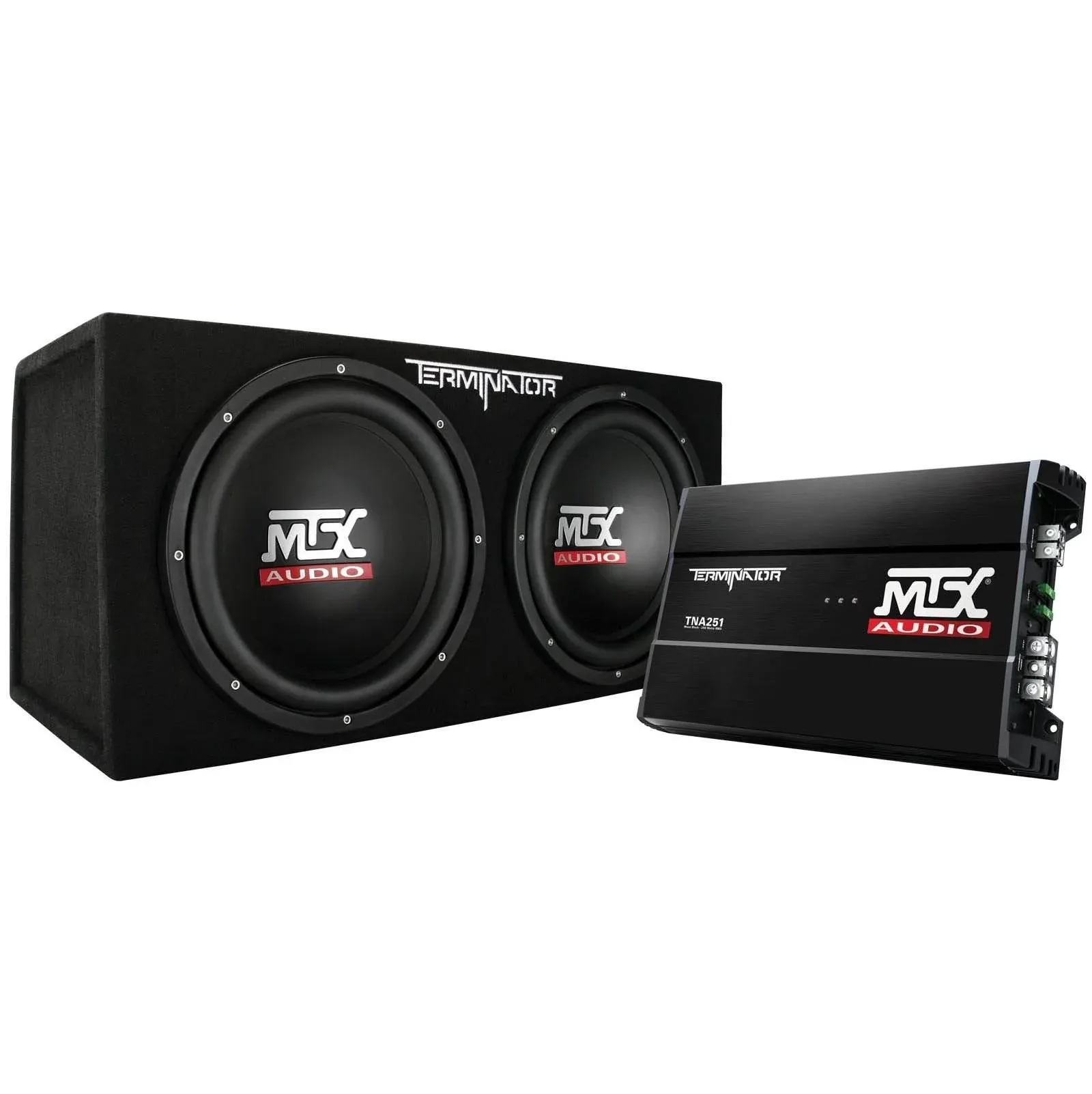 12-Inch Dual Loaded Car Subwoofer with Enclosure and Amplifier - Image 2