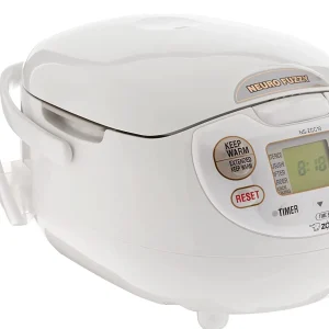 Zojirushi Made In Japan Neuro Fuzzy Rice Cooker And Warmer, 5.5-Cup, Premium White - NS-ZCC10