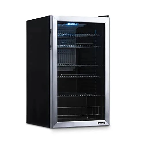 NewAir Beverage Refrigerator Cooler, 126 Cans, Stainless Steel, Right Hinge Glass Door - AB-1200 - Image 5