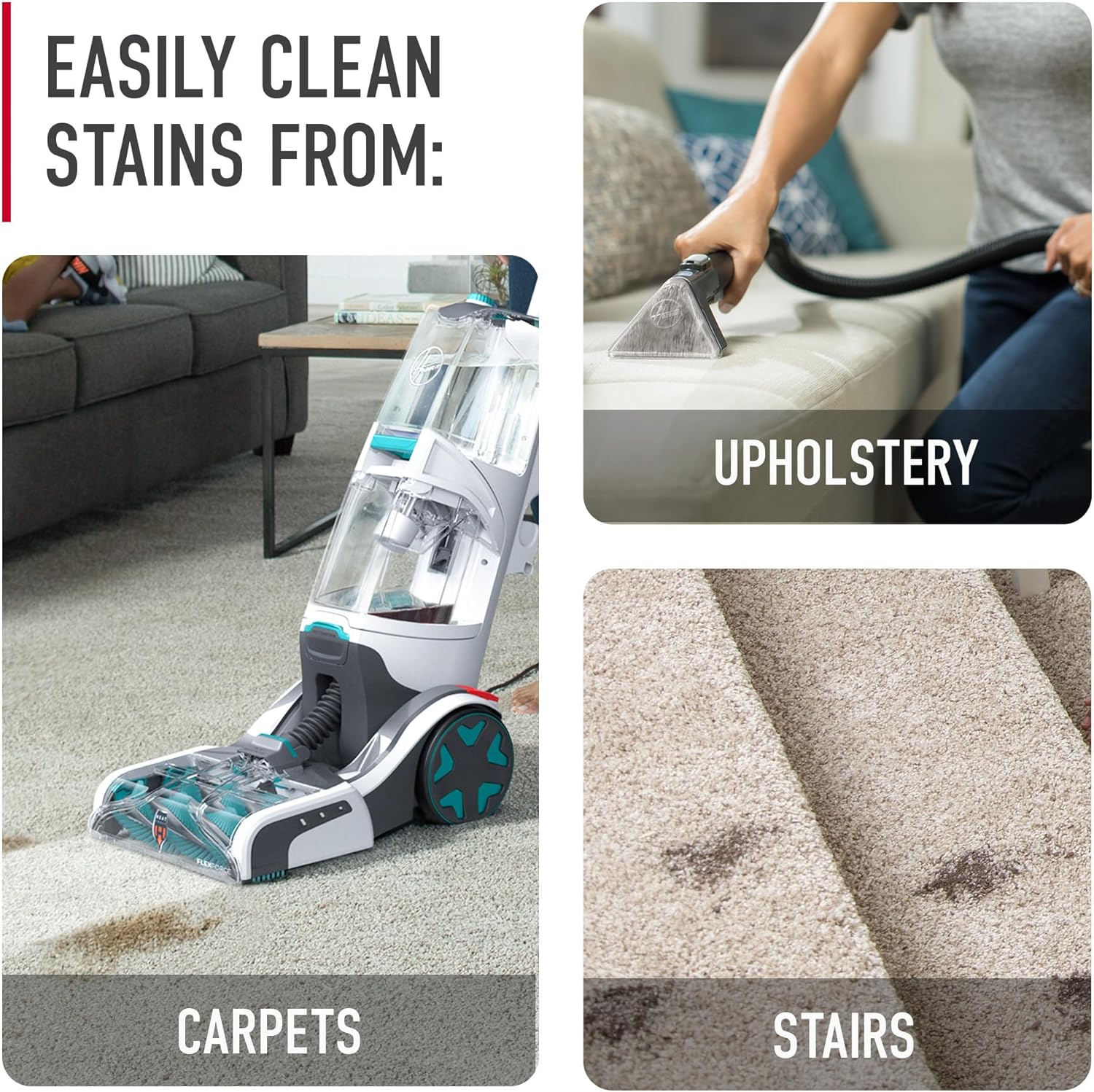 Hoover SmartWash+ Automatic Carpet Cleaner And Upholstery Cleaner - Image 5