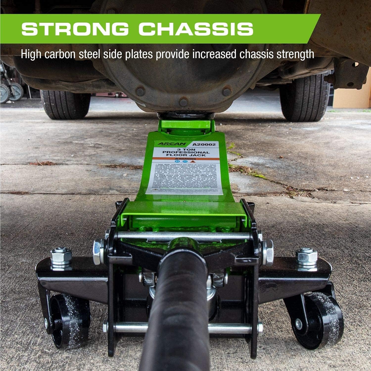 Tools 3 Ton (6,000 lbs.) Steel Floor Jack Quick Rise Dual Piston Pump Low Profile, Car Jack, Truck Jack, Service Jack, Farm Jack (A20002_A20003) - Image 3