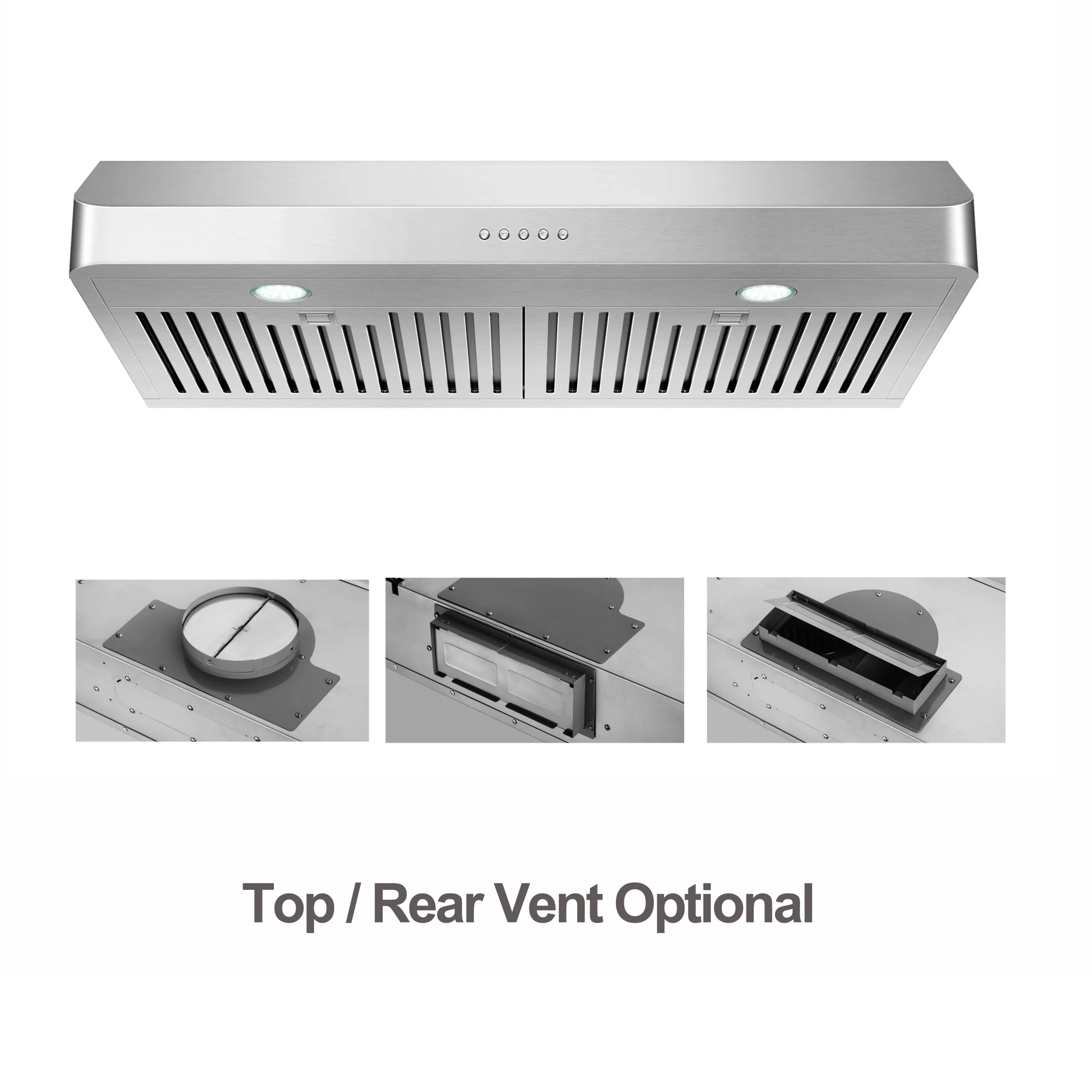 Everkitch 30 Inch Ducted Under Cabinet Range Hood, Stainless Steel, 400 CFM - Image 3