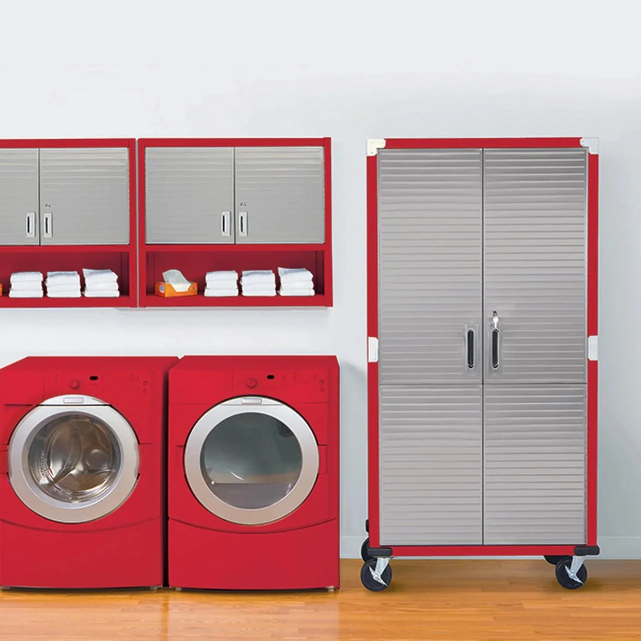 Seville Classics UltraHD Rolling Storage Cabinet, Granite, 36in W x 18in D x 72in H - Image 18