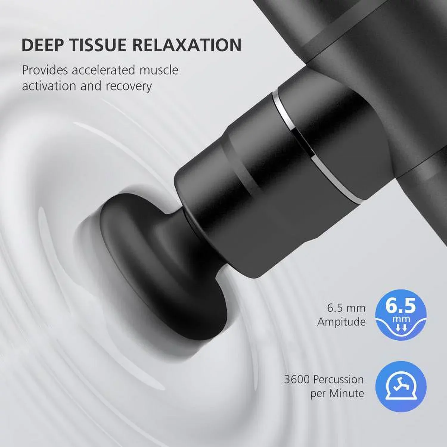 Comfier Mini Deep Tissue Massage Gun With 4 Heads And USB Charging - Image 3