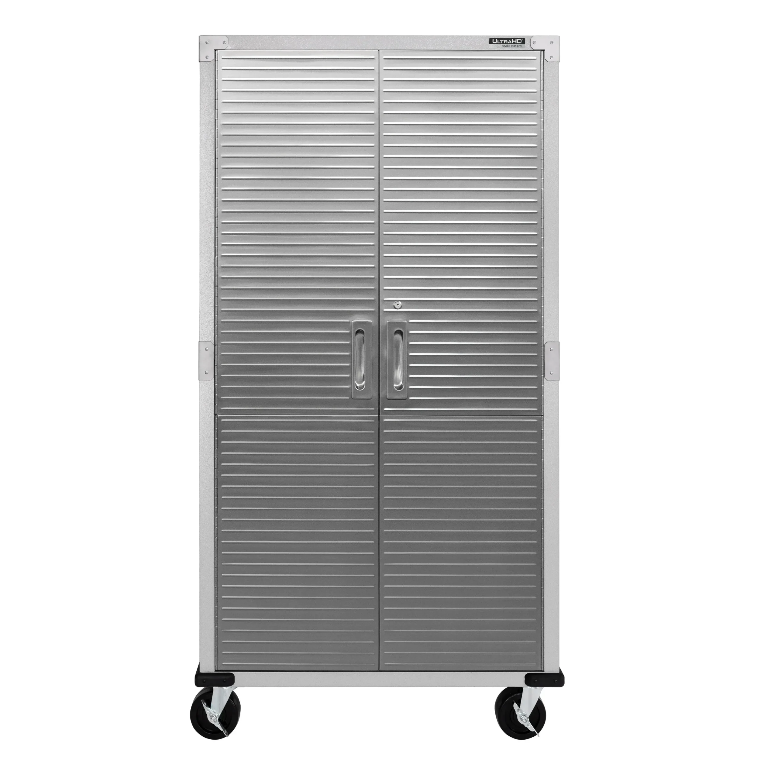 Seville Classics UltraHD Rolling Storage Cabinet, Granite, 36in W x 18in D x 72in H - Image 8