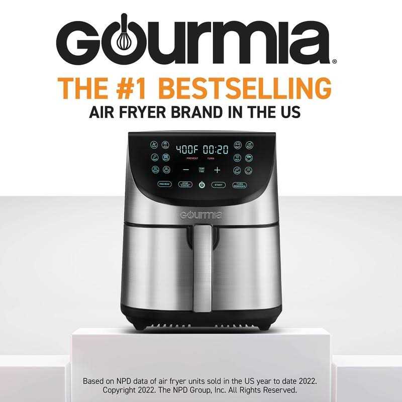 Gourmia Digital Air Fryer 8 Qt Stainless Steel - Image 2