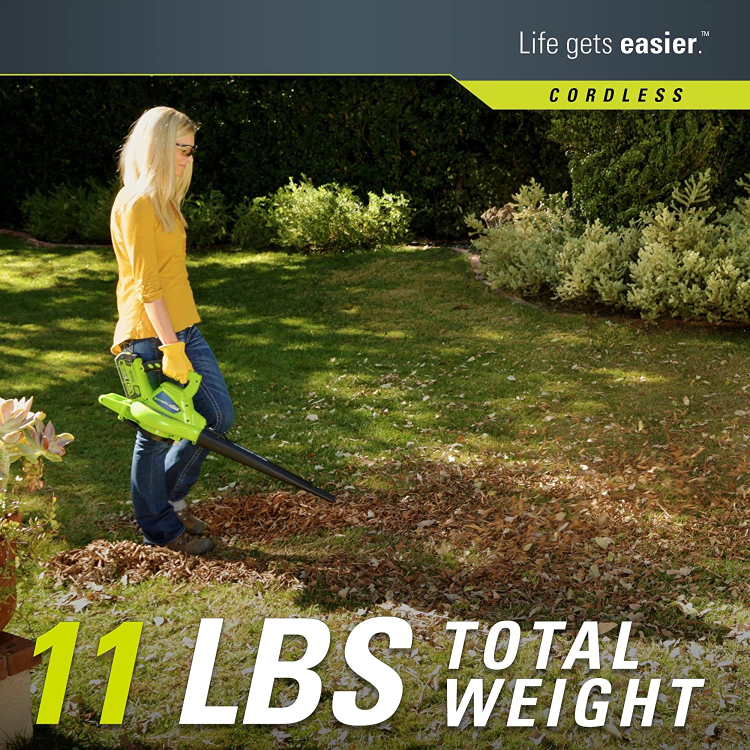 40V 185 MPH Variable Speed Cordless Leaf Blower/Vacuum, 4.0Ah Battery and Charger Included 24322 - Image 11