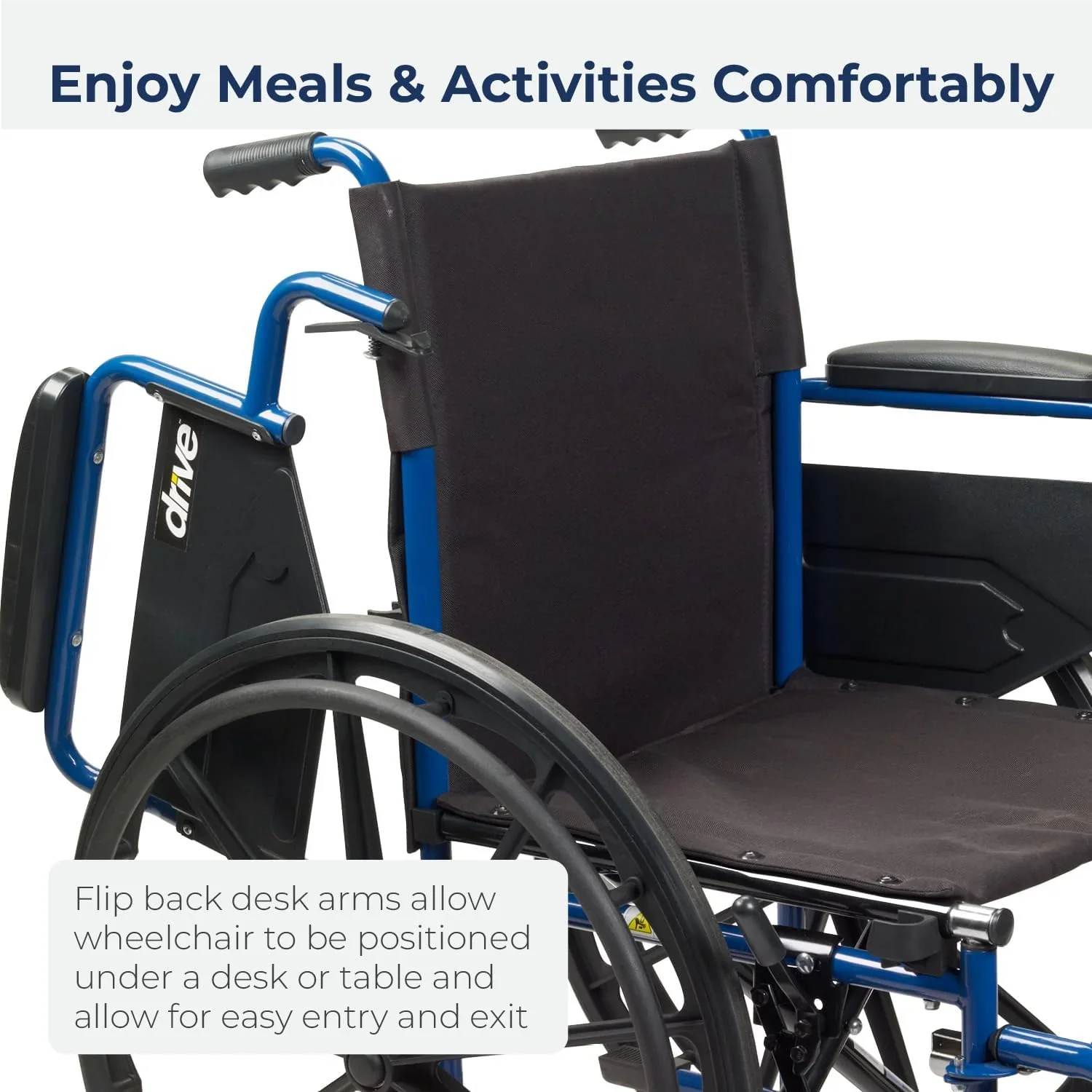 Blue Racing-Style Wheelchair With Swing-Away Footrests, 18 Inches - 530-1-G - Image 7