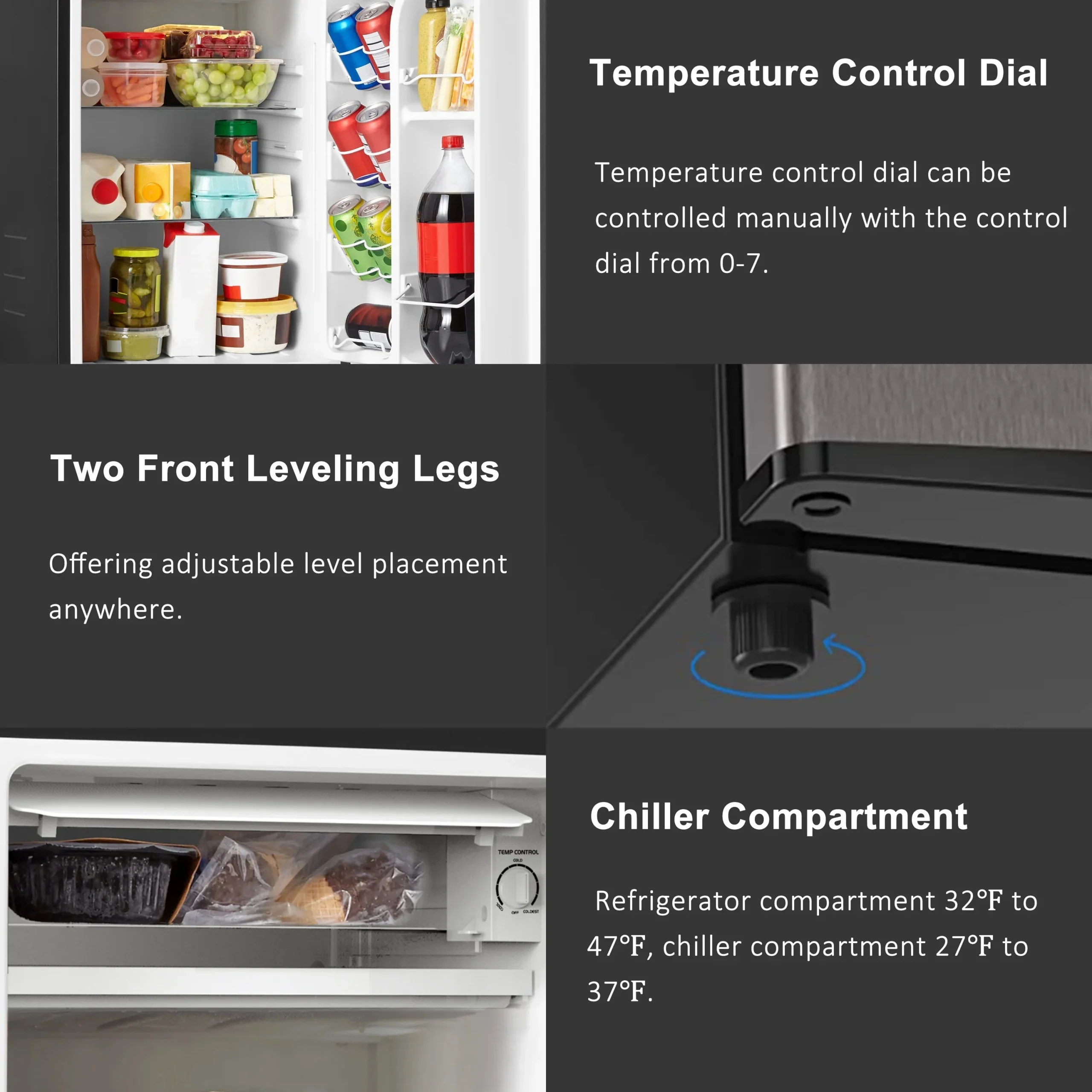 Galanz 3.3 Cu Ft One Door Mini Fridge, Black - Image 19