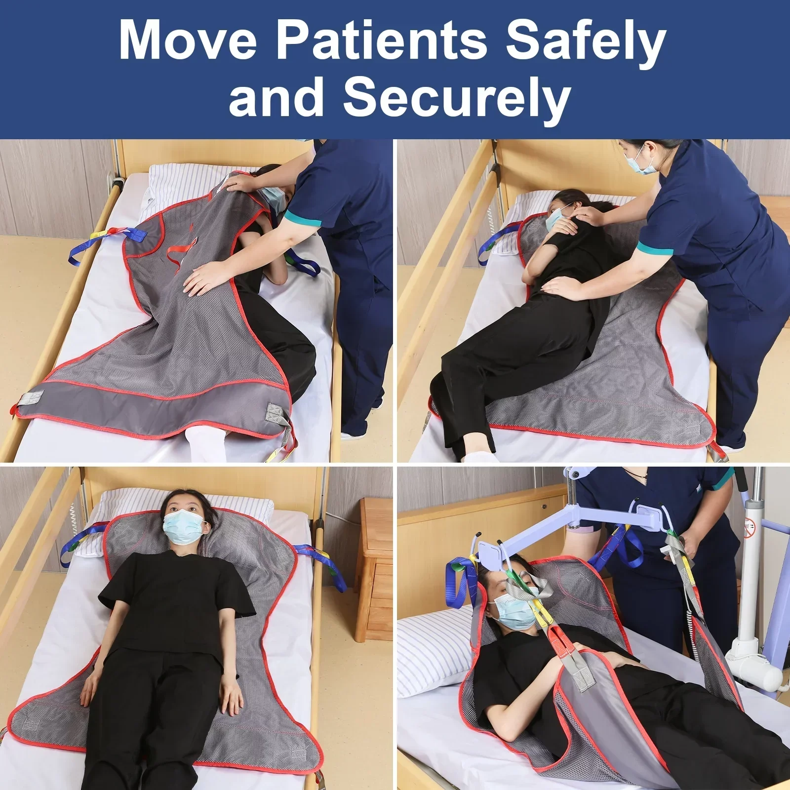 EZ Assistive Full Body Patient Lift Sling - Mesh Fabric, 500 lb, Sizes S/M/L - Image 7