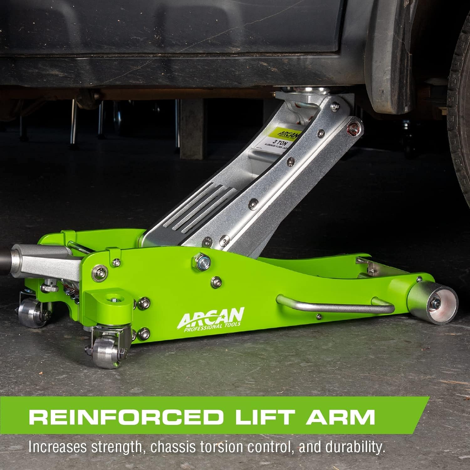Tools 3-Ton Quick Rise Aluminum Floor Jack with Dual Pump Pistons & Reinforced Lifting Arm (A20018_A20019) - Image 5