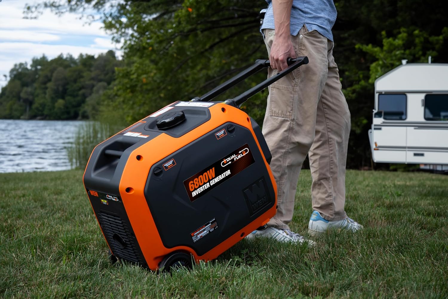 WEN 6800W Dual Fuel Inverter Generator RV-Ready CO Watchdog - Image 6