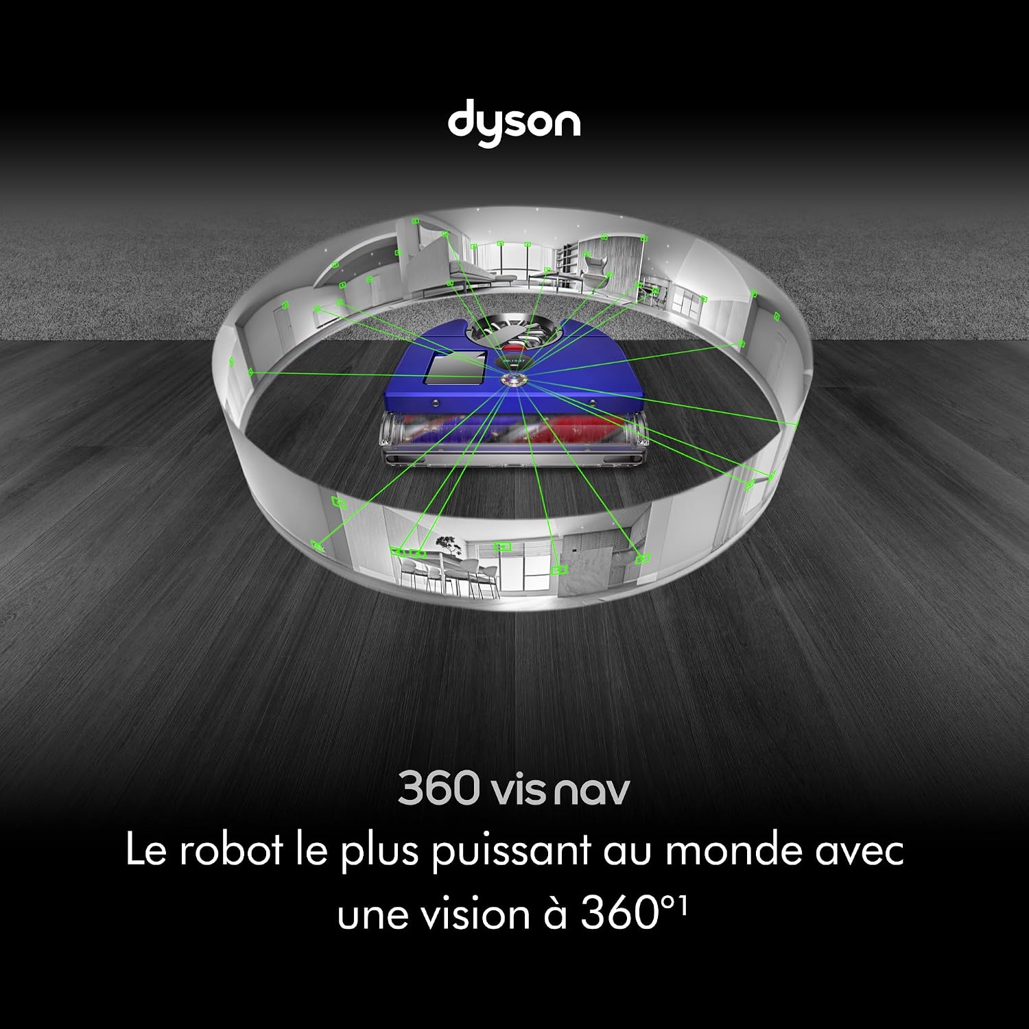Dyson 360 Vis Nav Robot Vacuum, Blue/Nickel - RB03 - Image 2