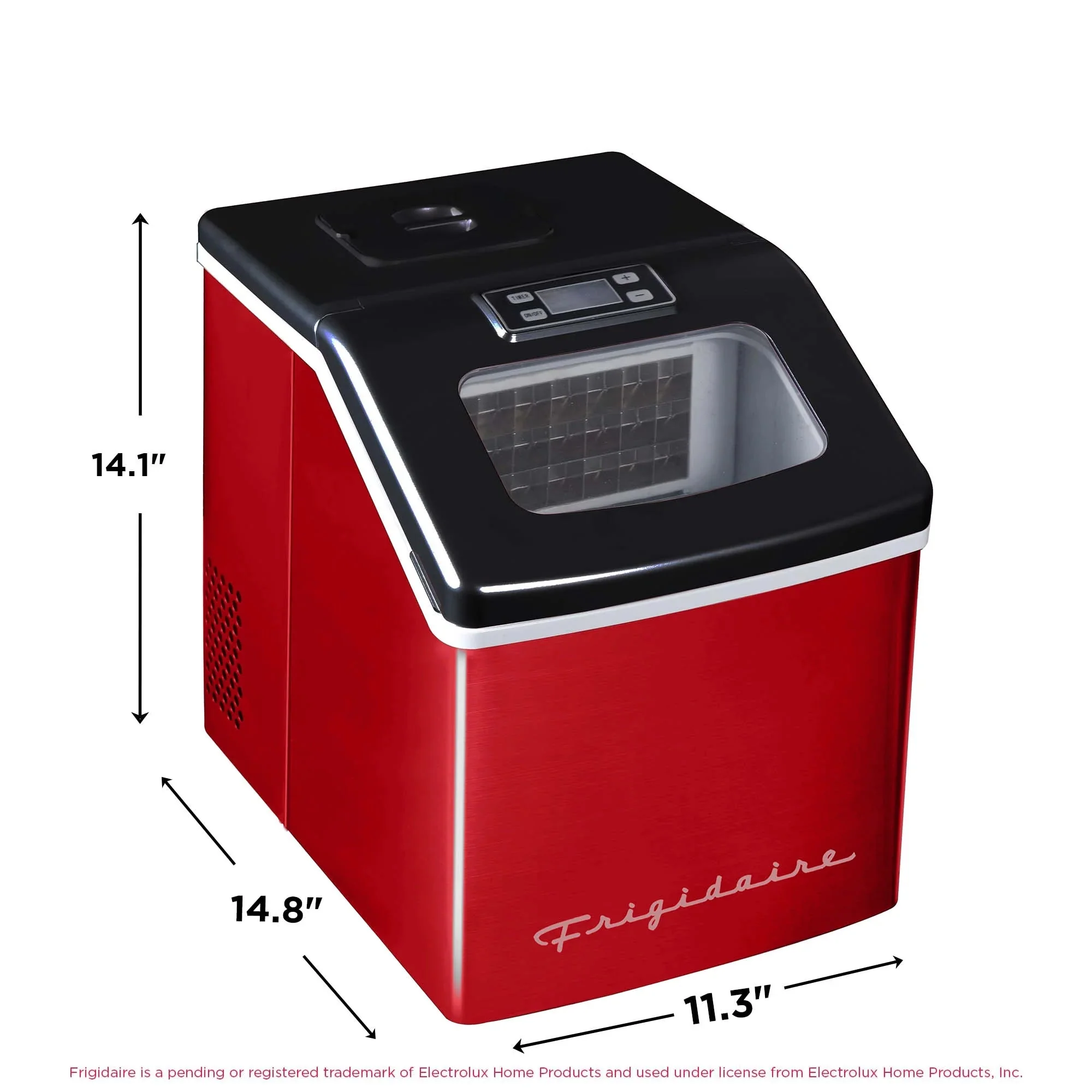 Frigidaire Countertop Clear Square Ice Maker, 40 lbs. Per Day - Stainless Steel - Image 14