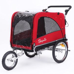 3 in 1 Luxury Large Sized Bike Trailer Bicycle Pet Trailer/Jogger/Dog Cage with Suspension 10308