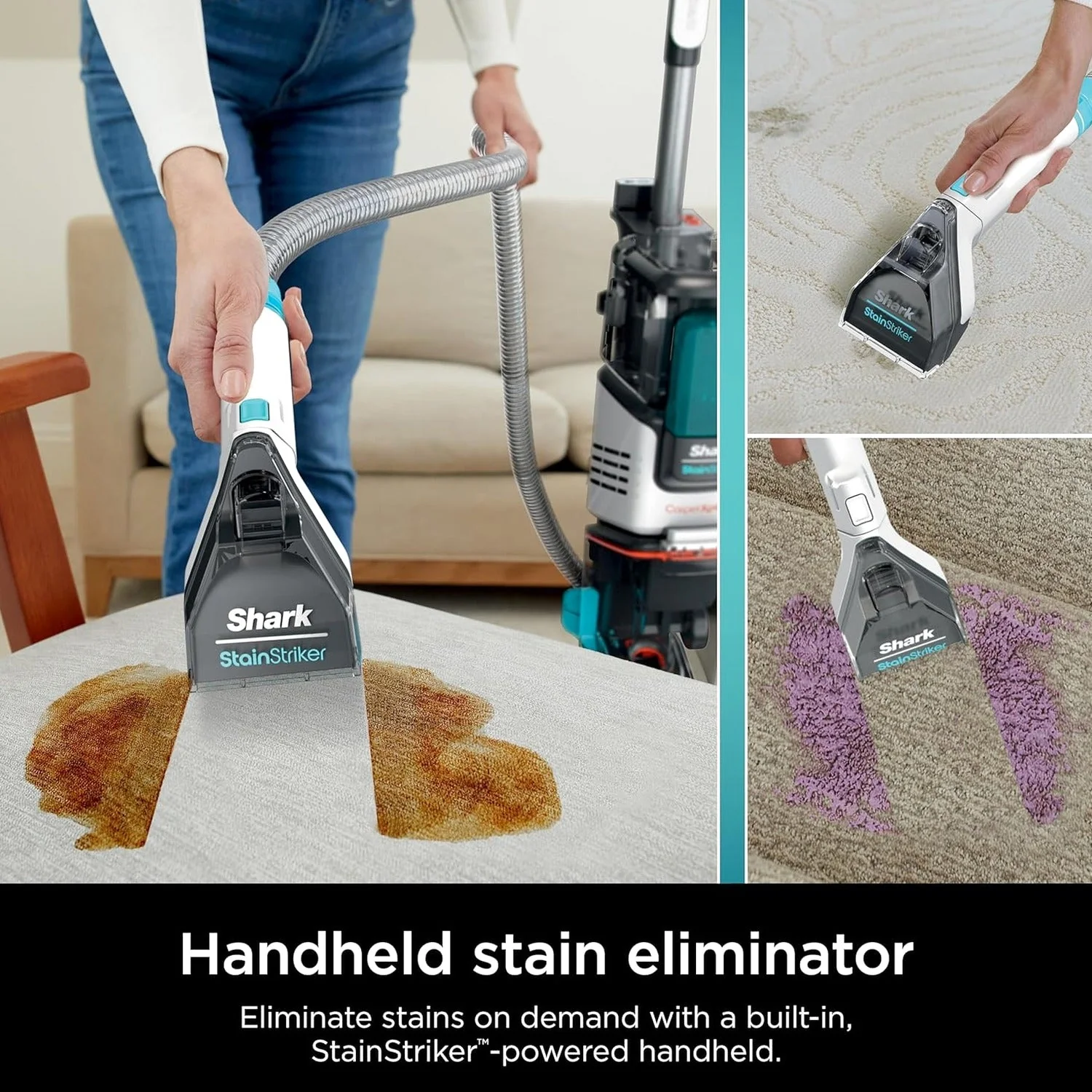 Shark CarpetXpert Carpet Cleaner, Cyan - EX201 - Image 5