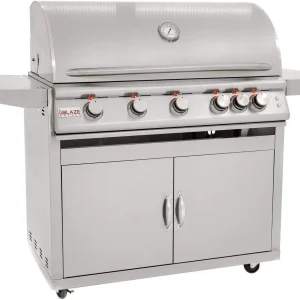 Blaze Freestanding Grill with Lights (BLZ-5LTE2-LP-BLZ-5-CART), 40-inch, Propane Gas