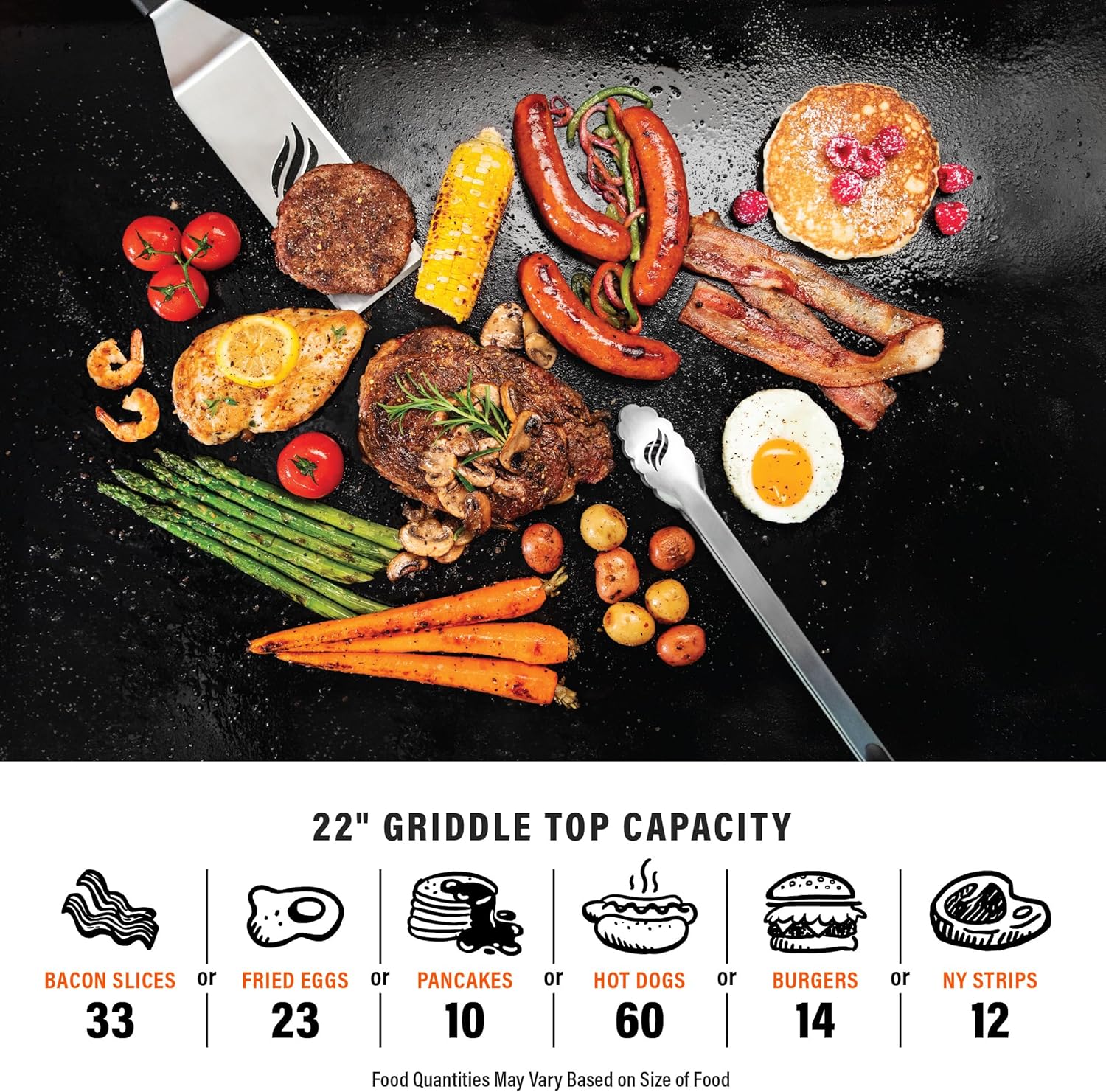 Blackstone 1666 22” Tabletop Griddle with Stainless Steel Faceplate, Powder Coated Steel, Black - Image 27