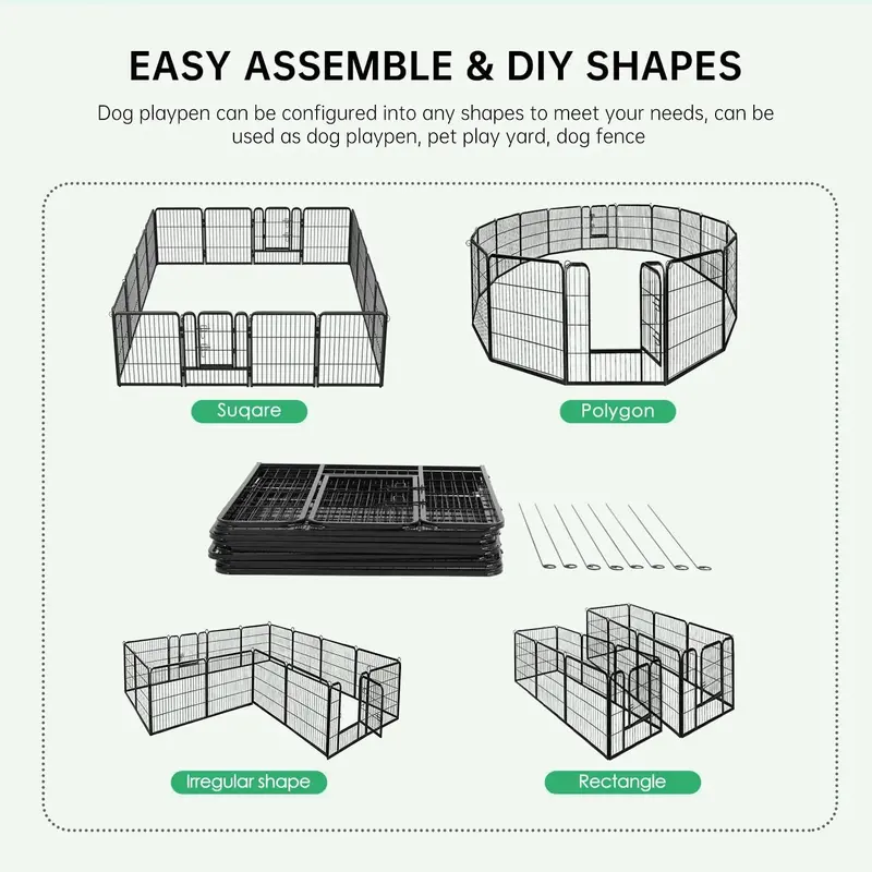 BestPet Metal Dog Playpen, 40in, 16 Panels, Indoor/Outdoor - Image 6