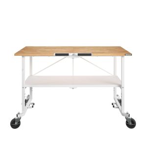 Kobalt 24-in L x 34-in H Rolling White Wood Portable Work Bench