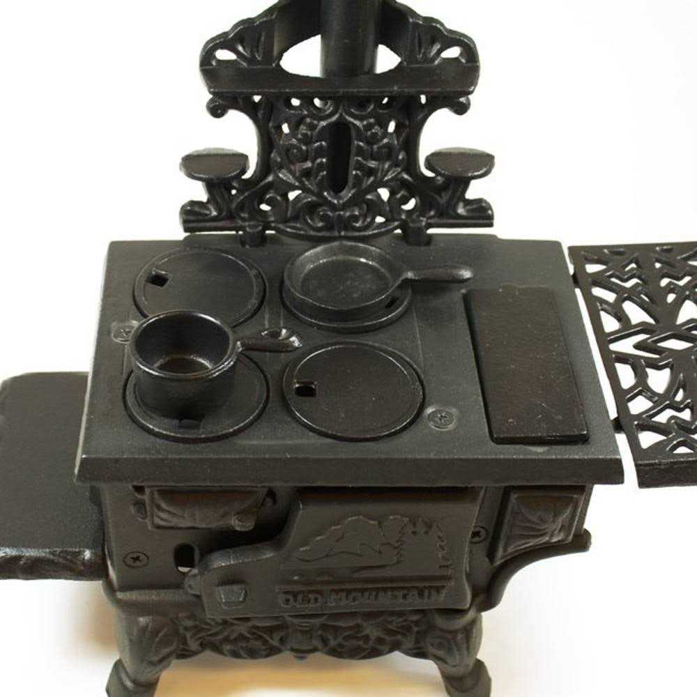 Old Mountain Mini Wood Cook Stove Set, Black, 12 in x 10 1/2 in x 5 1/2 in - Image 4