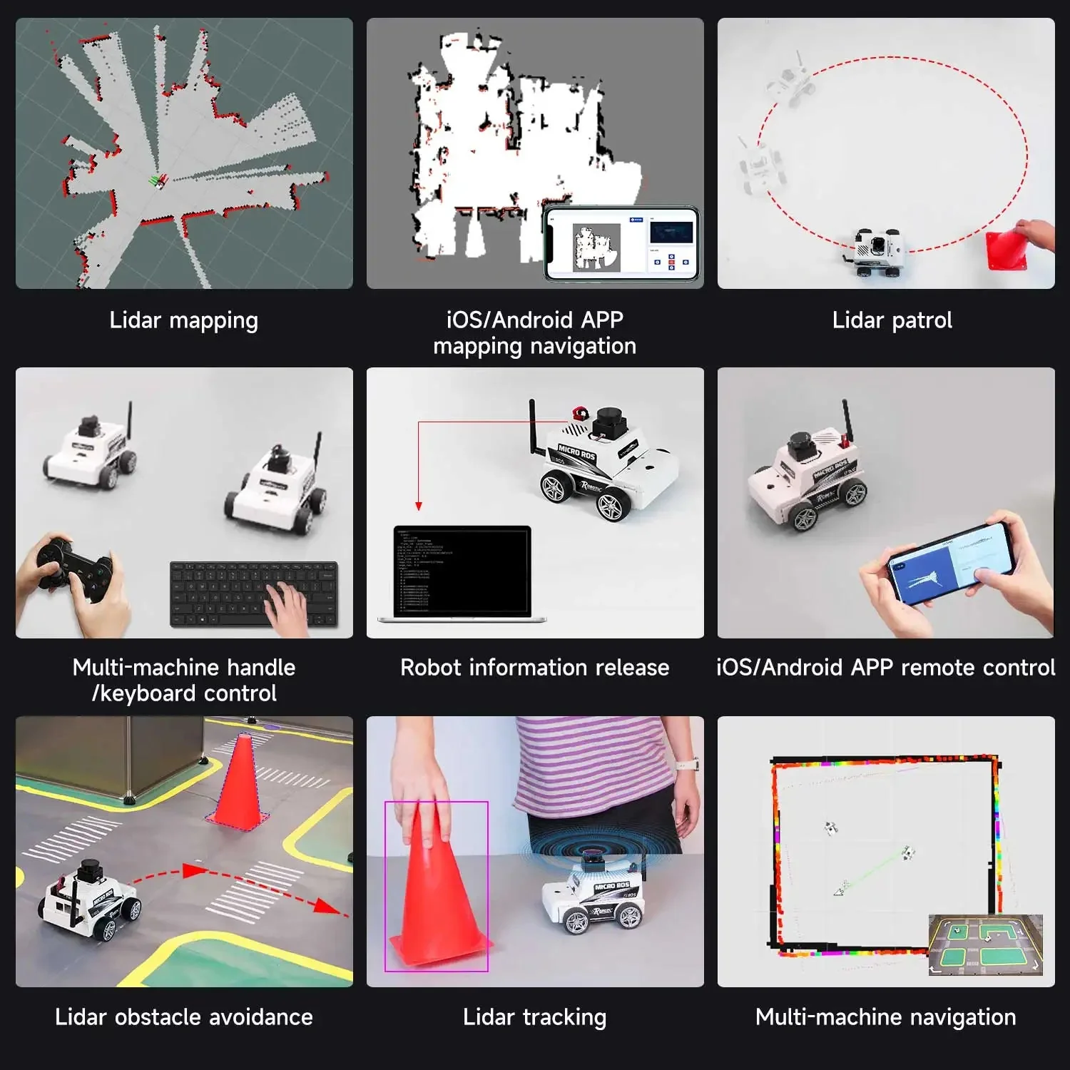 Robot Car Kit Virtual Machine Control Programmable Toy With Metal Motor 2MP Camera Adopt ROS2-Humble Python3 Programming - Image 4